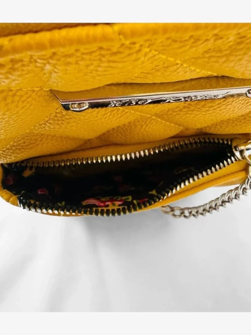 Betsey Johnson Yellow Quilted Mini Backpack with Dog Patch